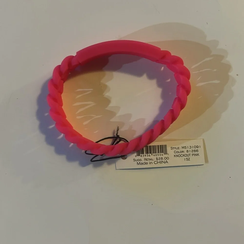 Marc by Marc Jacobs Neon Pink Rubber Bracelet - Picture 4 of 4